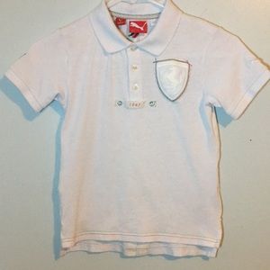 Puma Ferrari boys polo shirt white Italy size 6